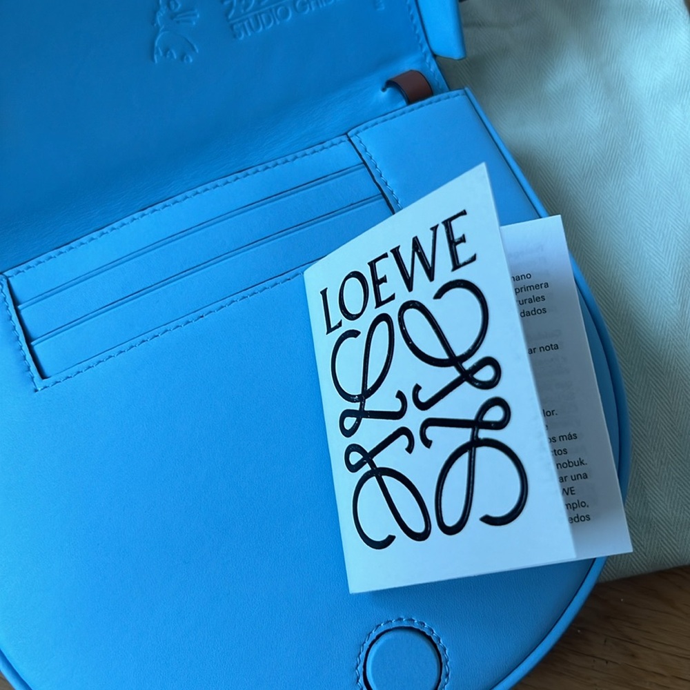 Loewe x Ghibli Totoro large heel bag in blue - Picture 8 of 9
